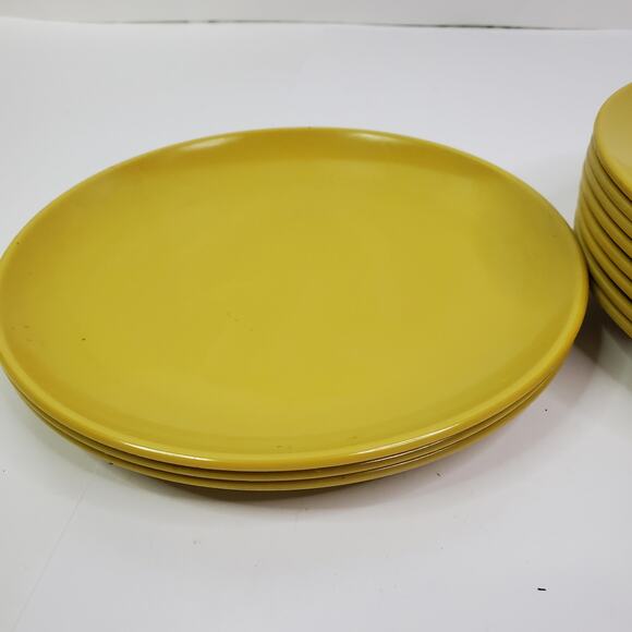 Vtg Melmac Harvest Gold Dishes Lot of 12 Melamine Bowls Platters 1 cup - Picture 8 of 15